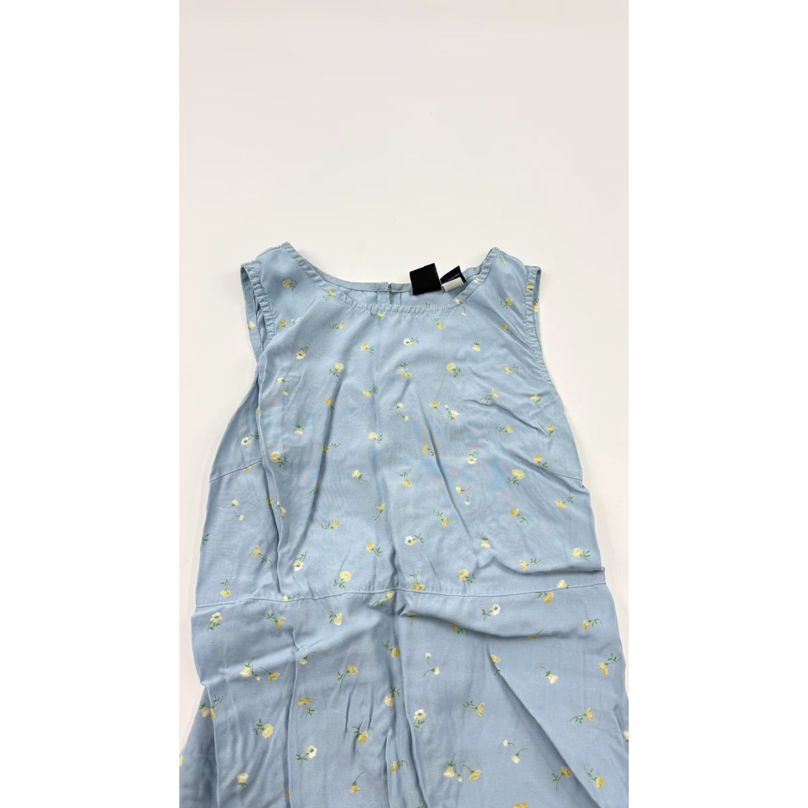 Gap GAP Dress Womens 8 Blue Floral Sleeveless Midi Rayon Belted Summer A Line Dress Size M / US 6-8 / IT 42-44 - 2 Thumbnail
