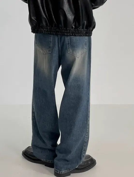 Japanese Brand Loose trendy straight-leg vintage washed distressed jeans Size US 32 / EU 48 - 5 Thumbnail