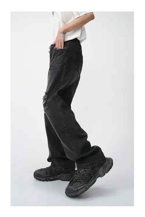 Other Men's straight-leg trendy ripped jeans Size US 32 / EU 48 - 3 Thumbnail