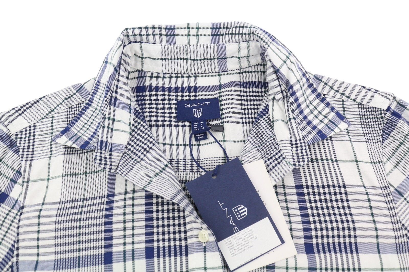 Gant FLANNEL EU34 Plaid Pattern Button-Up Spread Shirt 84930 Size XS / US 0-2 / IT 36-38 - 4 Thumbnail