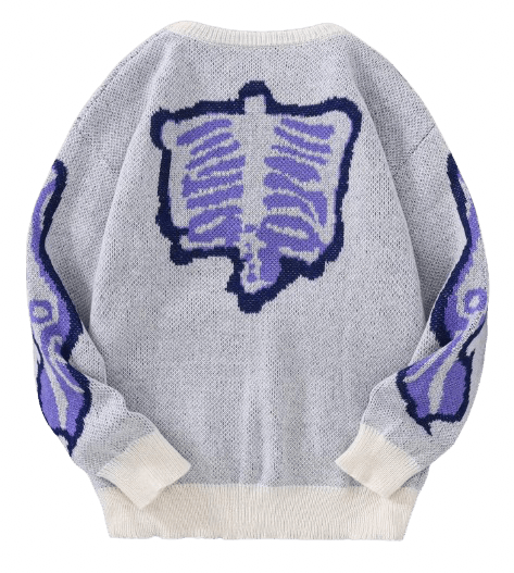 Other Vintage Cross Skeleton Sweater Jacquard Knitted Sweatshirt Size US XL / EU 56 / 4 - 2 Thumbnail
