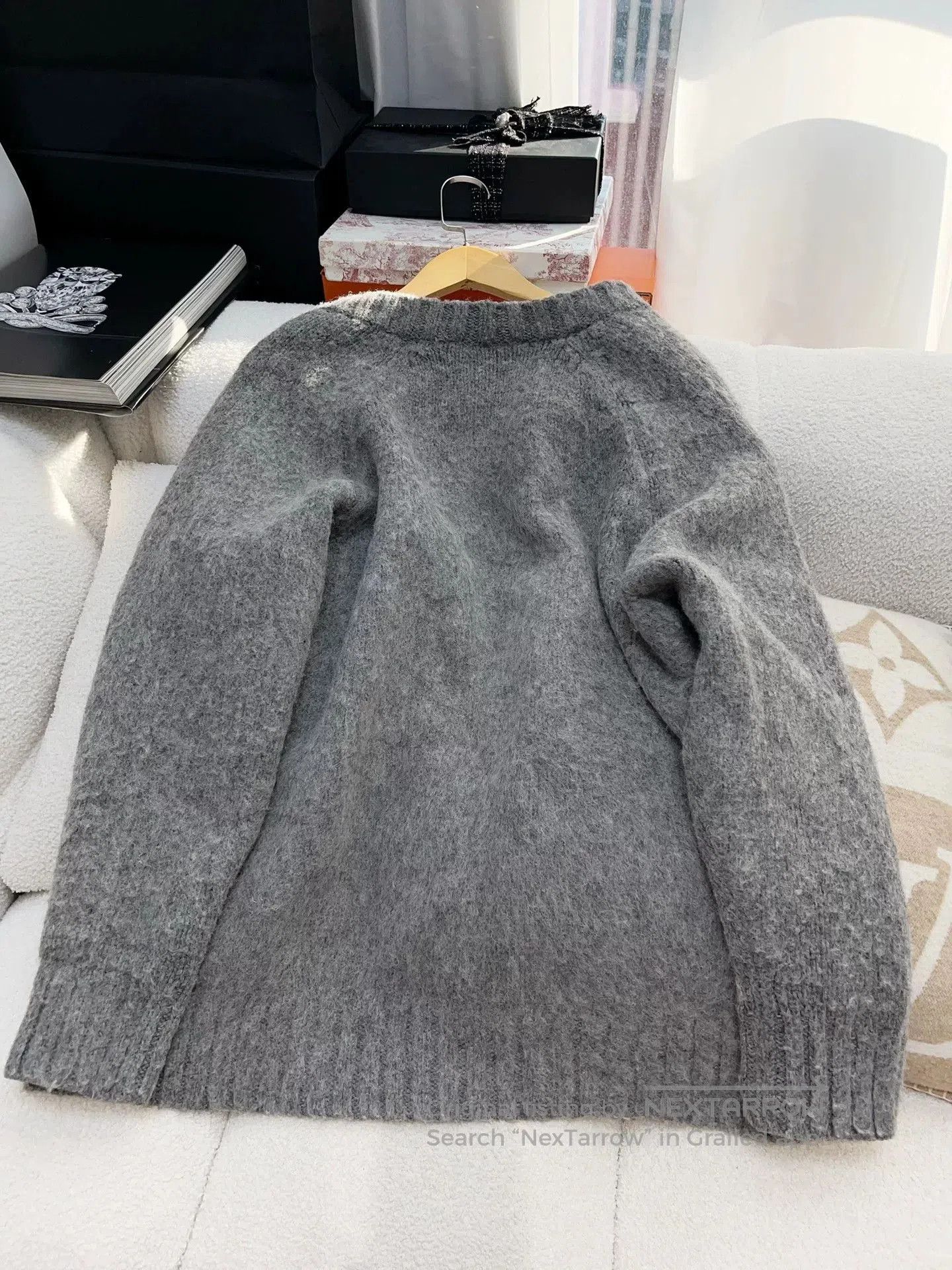 Prada Prada Gray Diamond Button Knit Cardigan. Size US S / EU 44-46 / 1 - 4 Thumbnail