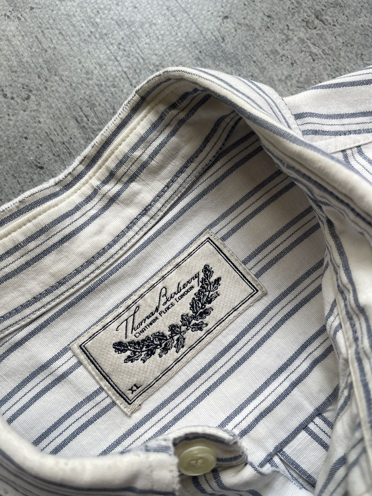 Burberry THOMAS BURBERRY Long Sleeve Striped Shirt Size US XL / EU 56 / 4 - 7 Thumbnail
