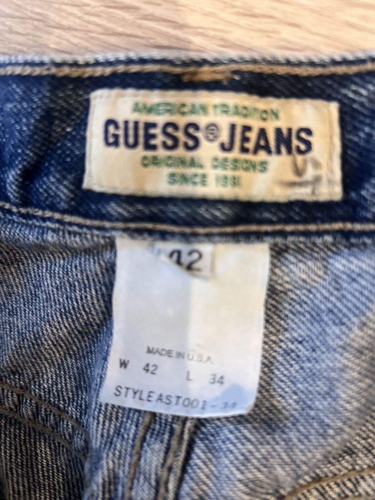 Guess × Vintage Vintage 90s Guess Denim Jeans Pants 42 x 34 Size US 42 / EU 58 - 5 Thumbnail