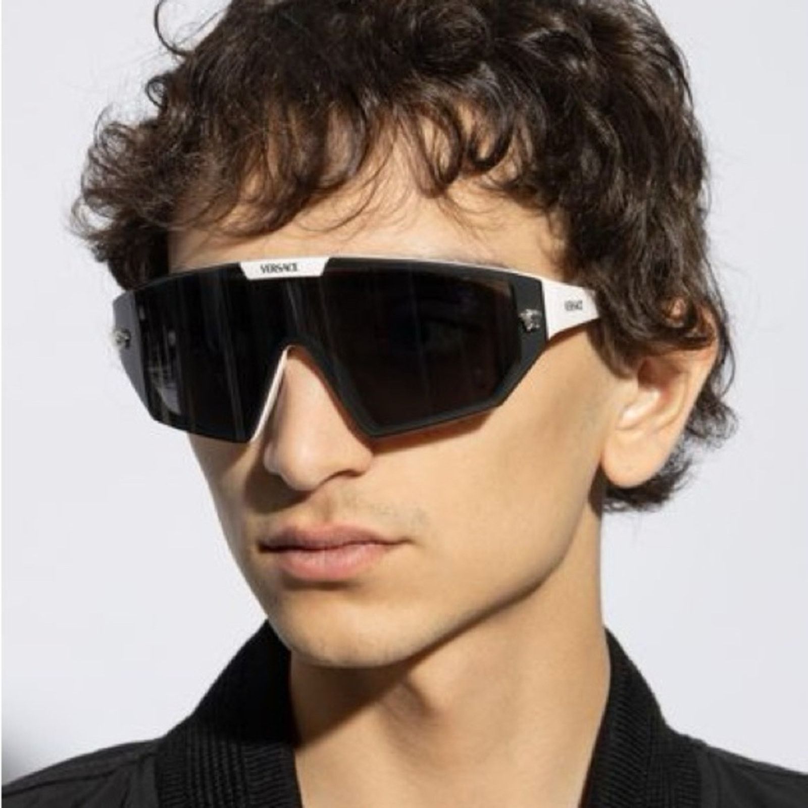 Versace VERSACE VE4461 White Dark Grey with clip on Grey Extra Lens Size ONE SIZE - 6 Thumbnail