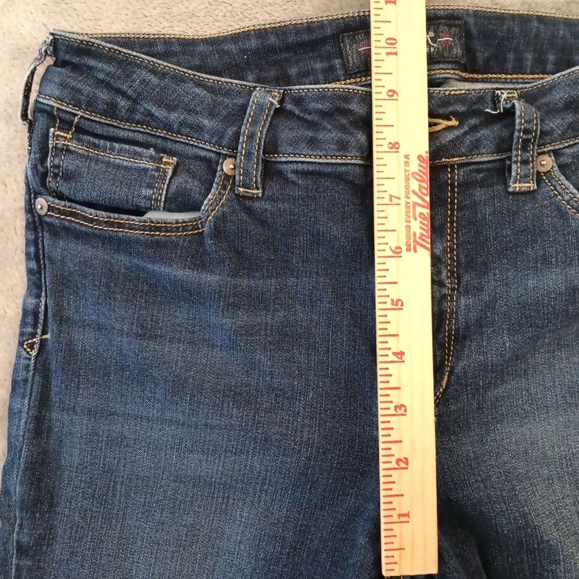 Silver Jeans Co. Silver Jeans Jeans Womens Size 28 Blue Dark Wash Skinny Mid Rise 28x28 Stretch Denim 5-Pocket Mens Womens Girls" Size 28" / US 6 / IT 42 - 4 Thumbnail