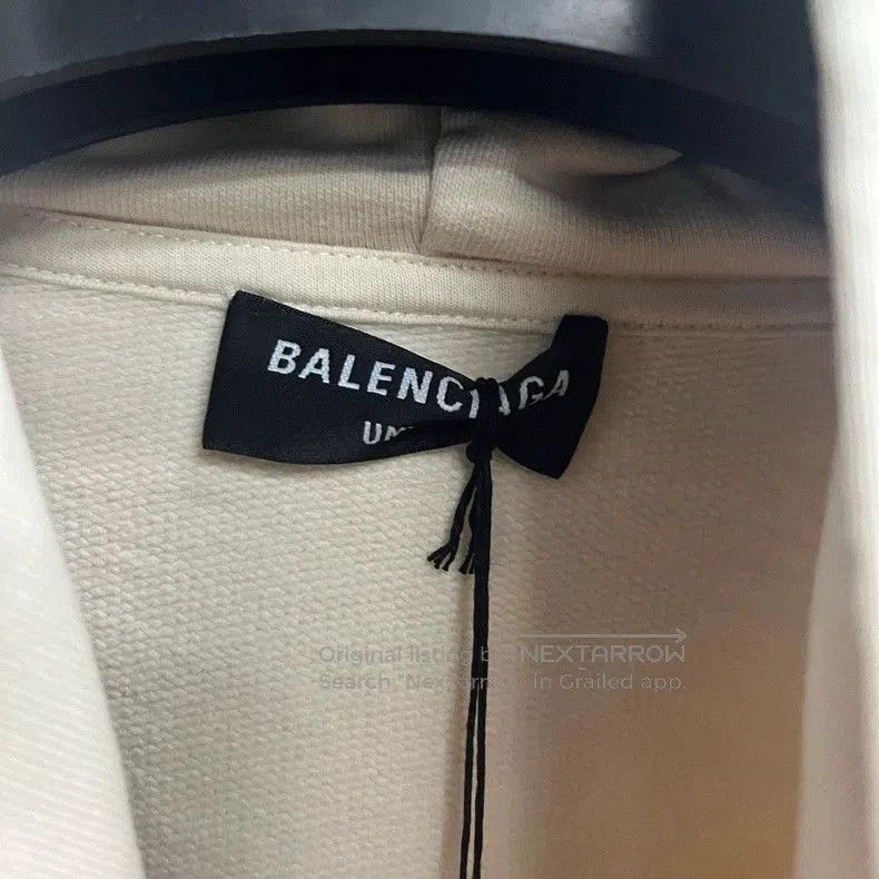 Balenciaga Balenciaga Beige Logo Print Hoodie. Size US XS / EU 42 / 0 - 3 Thumbnail