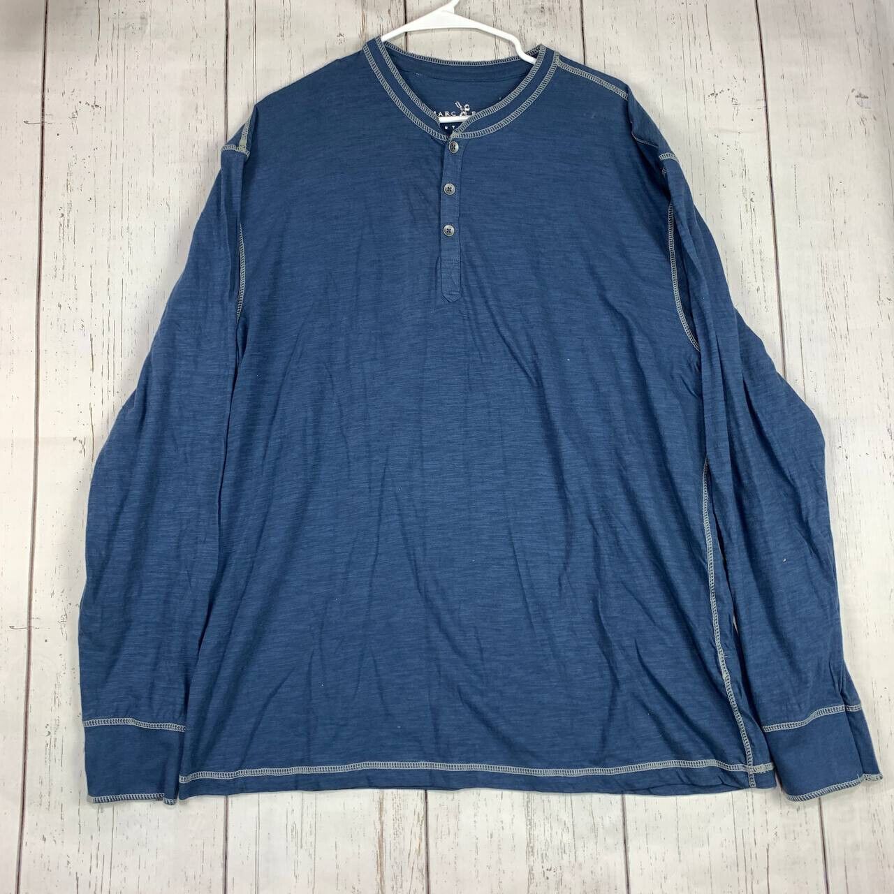 Marc Ecko Marc Ecko 2XL Blue Polo Long Sleeve Shirt Men Size US XXL / EU 58 / 5 - 1 Thumbnail