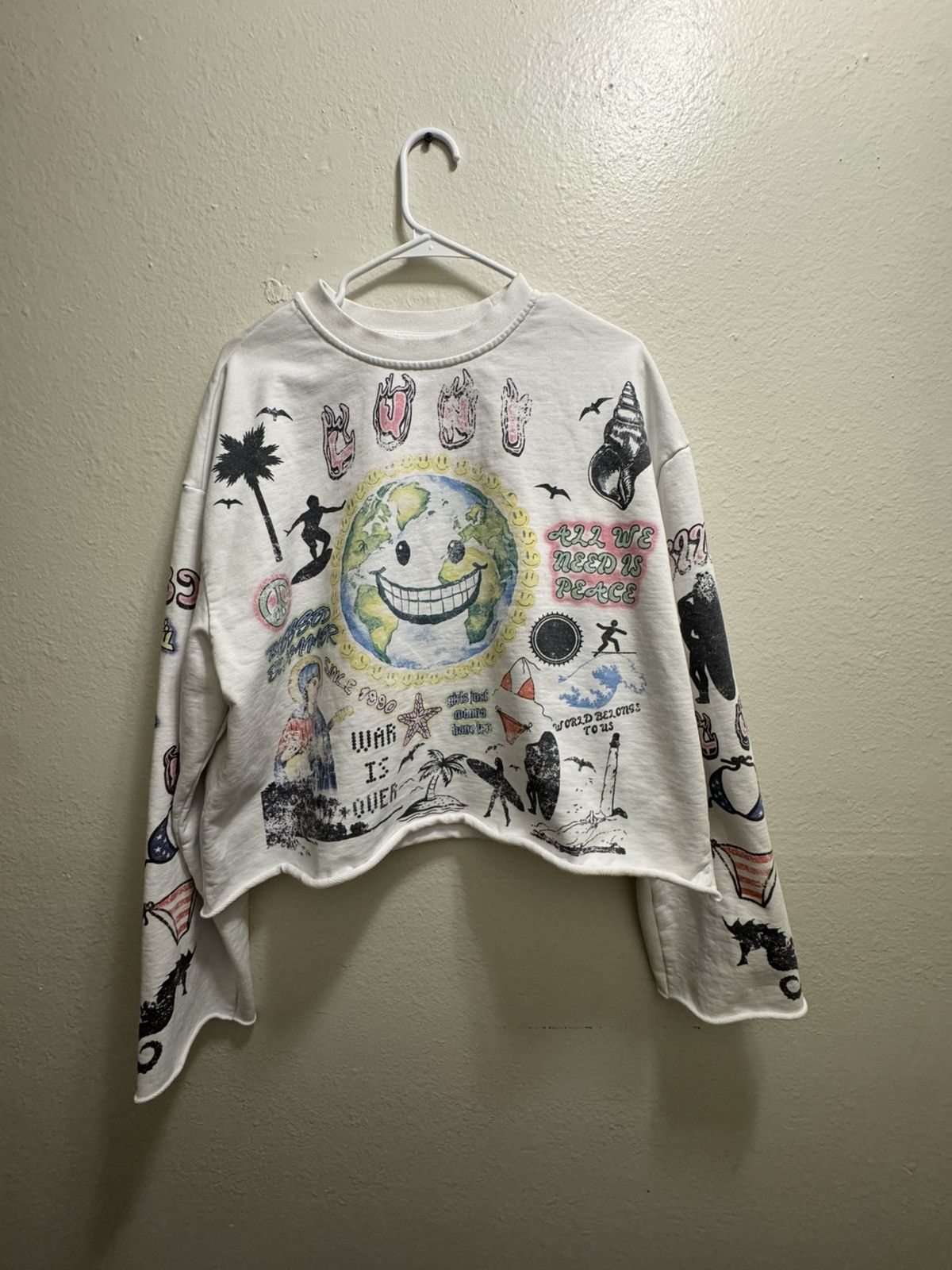 Other LunaticsnLove Cropped Long Sleeve-White Multi-Color Size US L / EU 52-54 / 3 - 1 Thumbnail