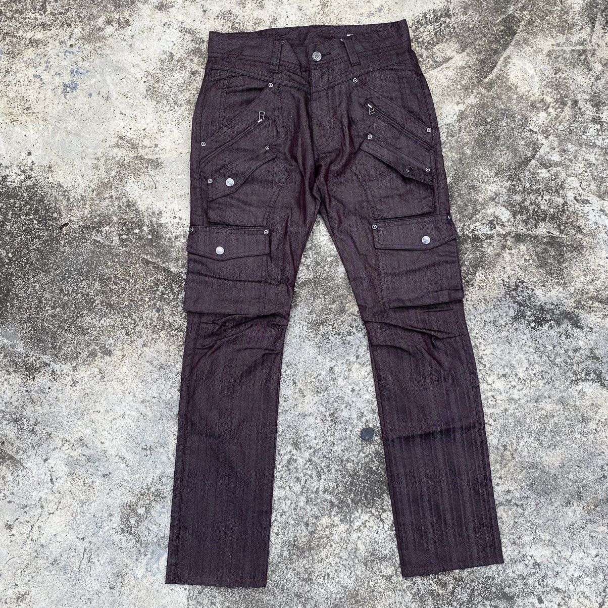 image of Archival Clothing x Semantic Design Bondage Multi Pocket Purple Pants, Men's (Size 29)