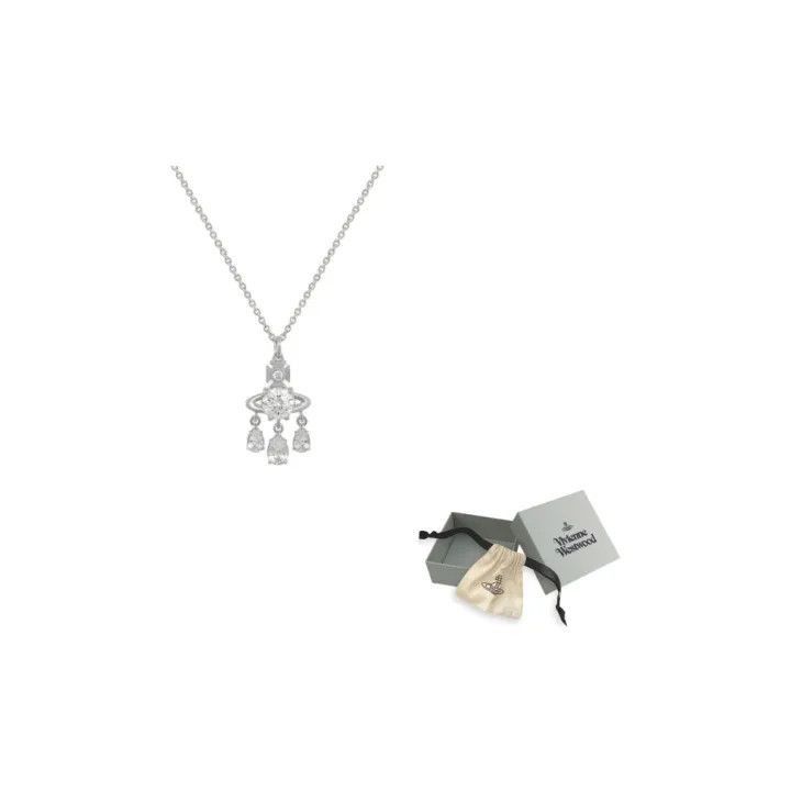 Vivienne Westwood Vivienne Westwood Silver Saturn Dreamcatcher Pendant Neckla Size ONE SIZE - 5 Thumbnail