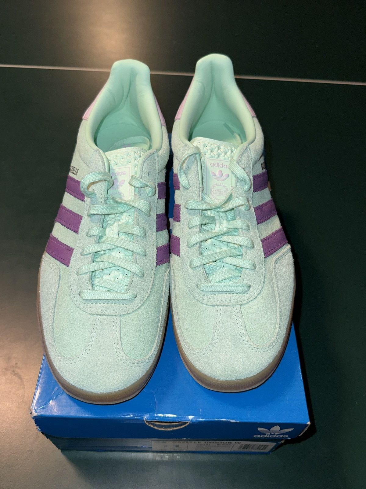 Adidas Adidad gazelle ‘clear mint active purple’ Size US 11 / EU 44 - 5 Thumbnail