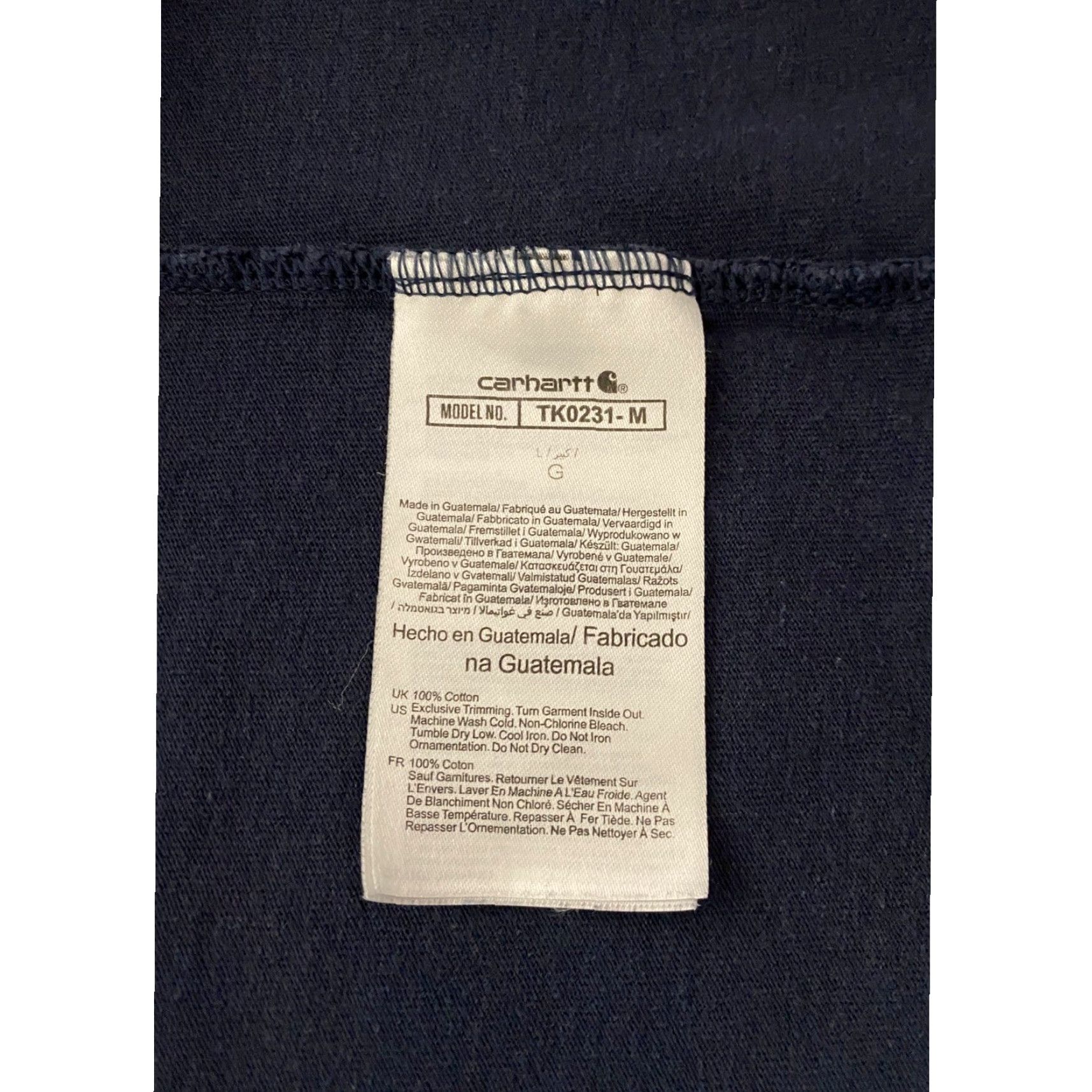 Carhartt Carhartt Mens L Dearborn Loose Fit Long Sleeve Graphic Logo T-Shirt Blue TK0231 Size US L / EU 52-54 / 3 - 7 Thumbnail