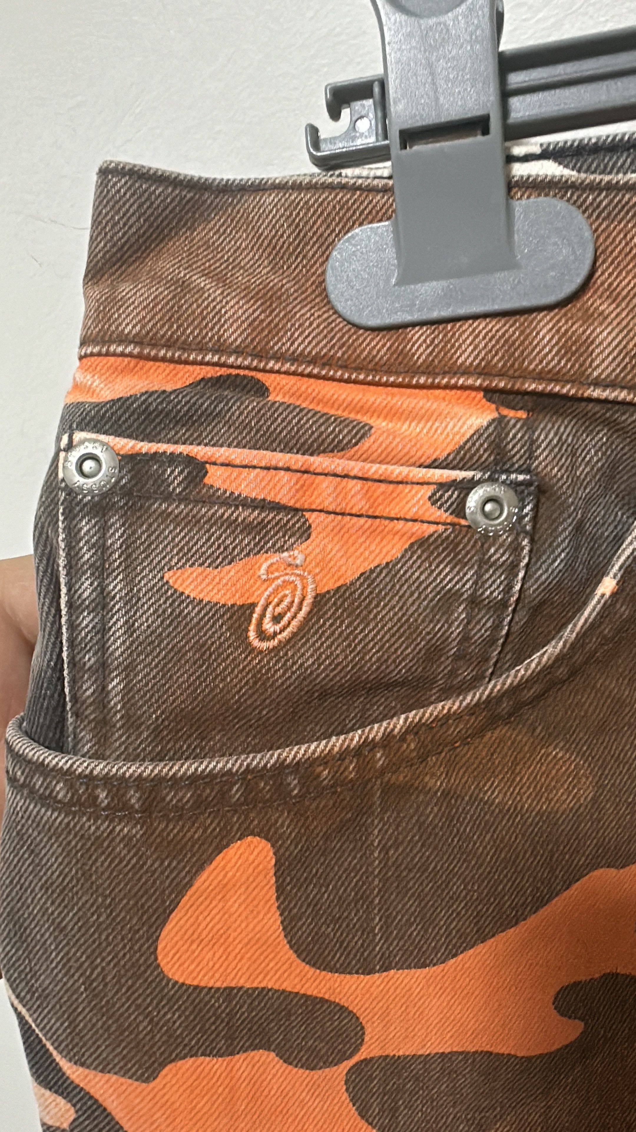 Stussy Stussy Spray Dye Big Ol Jean Orange Camo Size 32 Size US 32 / EU 48 - 3 Thumbnail