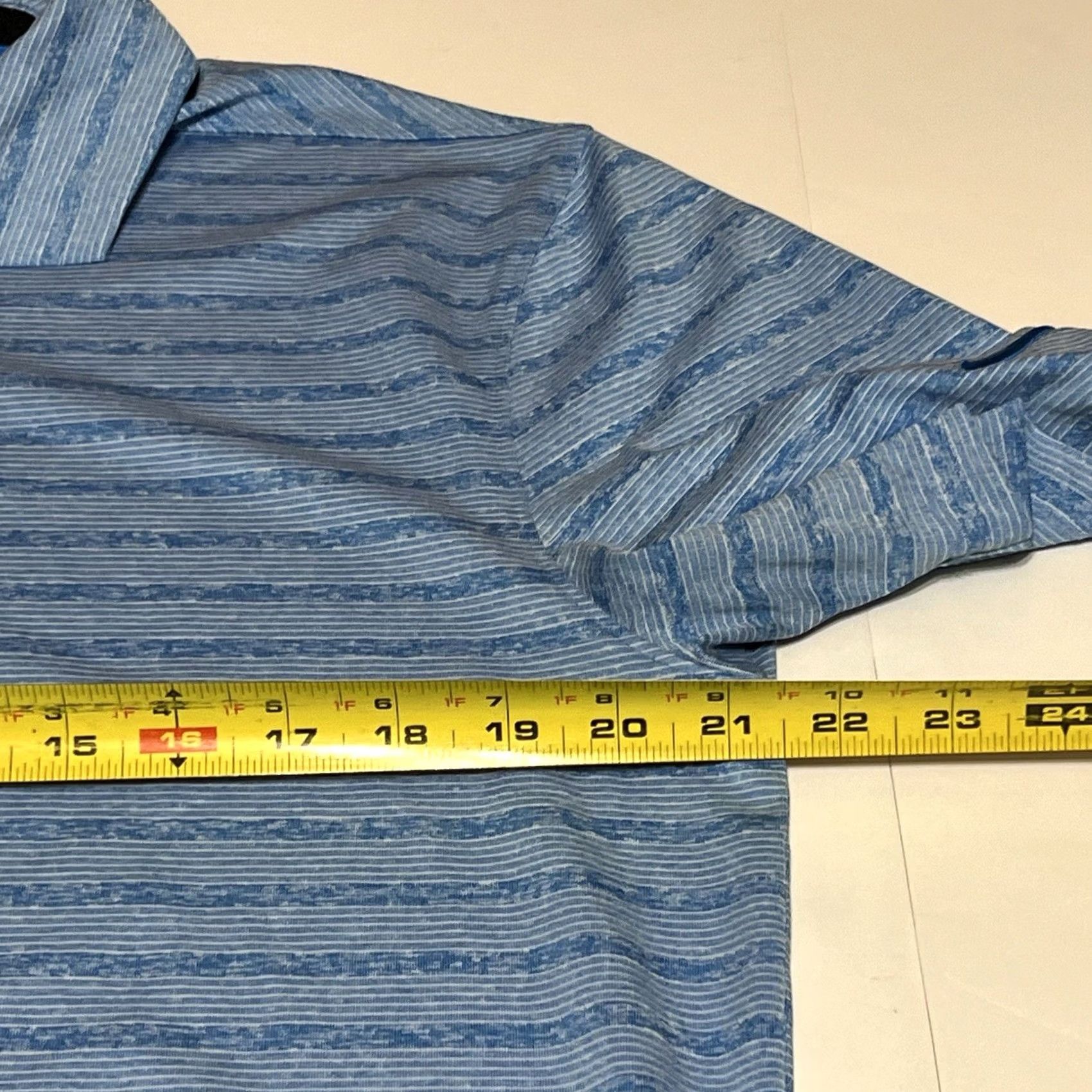 Nike Nike Golf Polo Shirt Mens Blue Striped Dri-Fit Size M Swoosh Logo Button Short Sleeve Casual Activewear Workwear Size US M / EU 48-50 / 2 - 6 Thumbnail