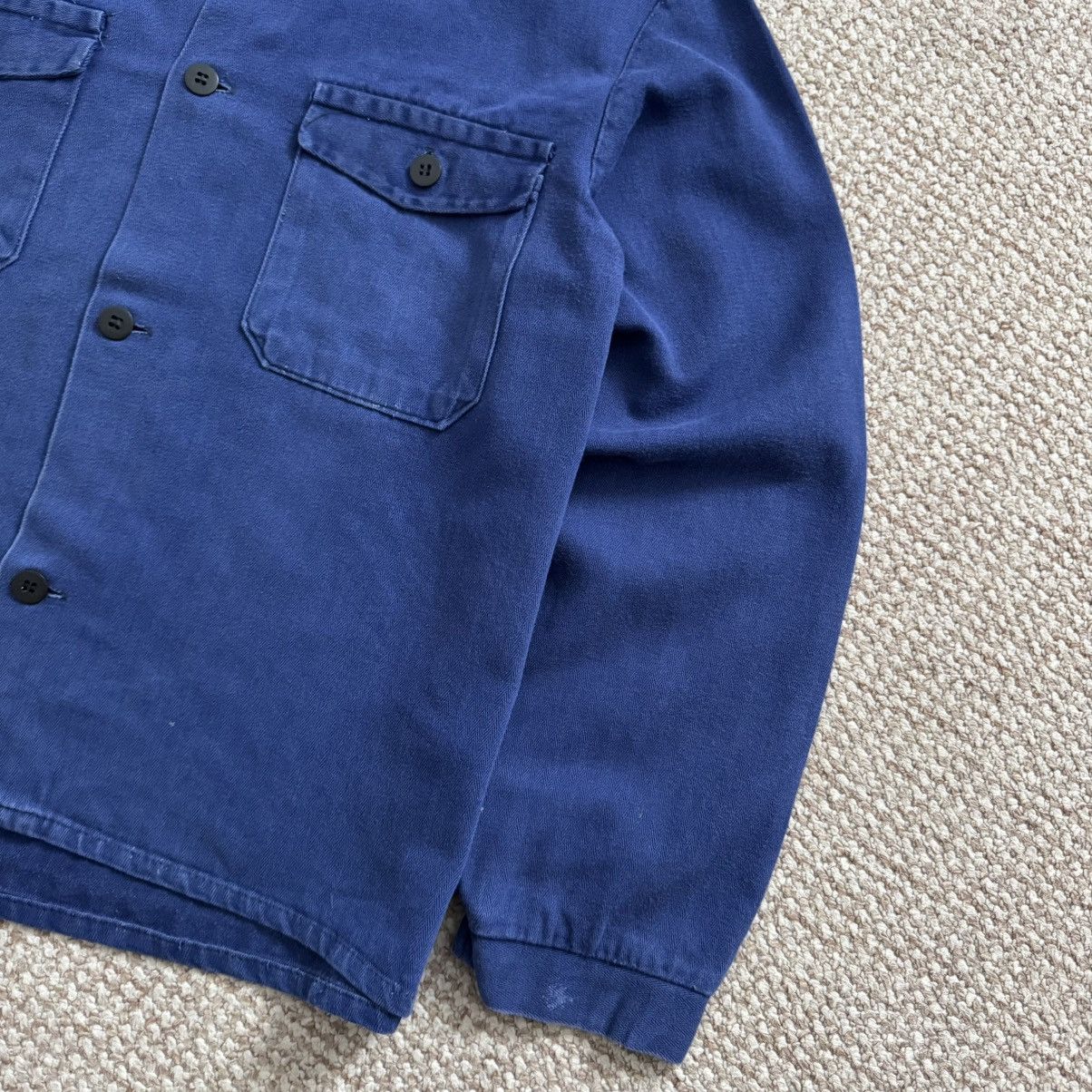 70s vintage herringbone french works faded jacket