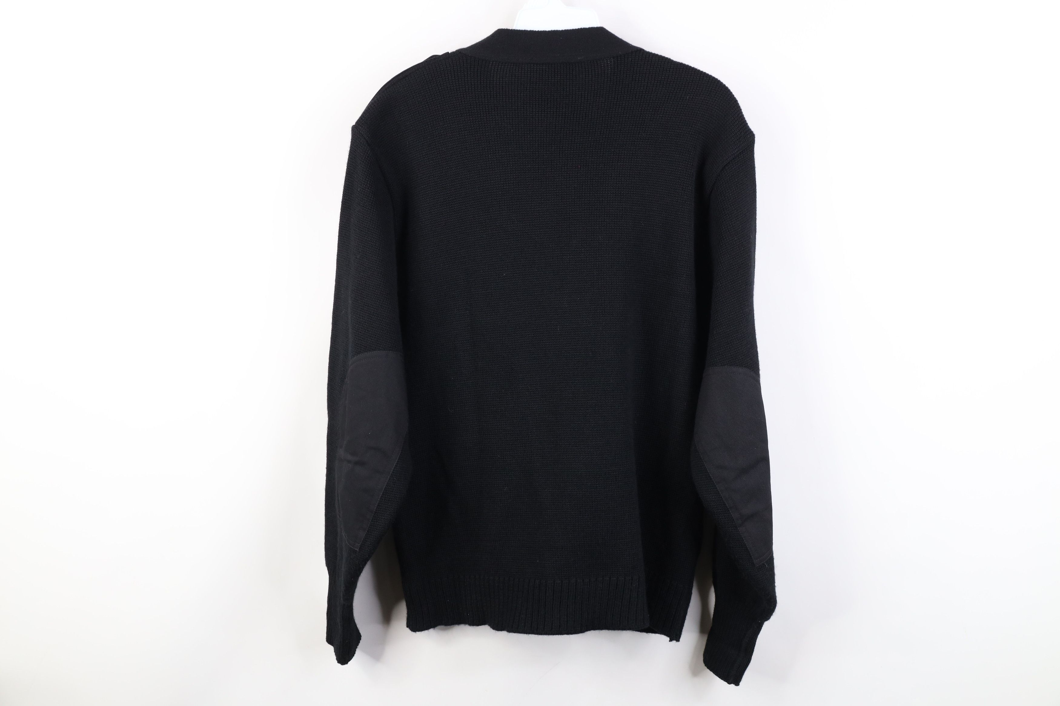 Vintage Vintage 90s Knit Military Commando Cardigan Sweater Black Size US XXL / EU 58 / 5 - 12 Thumbnail