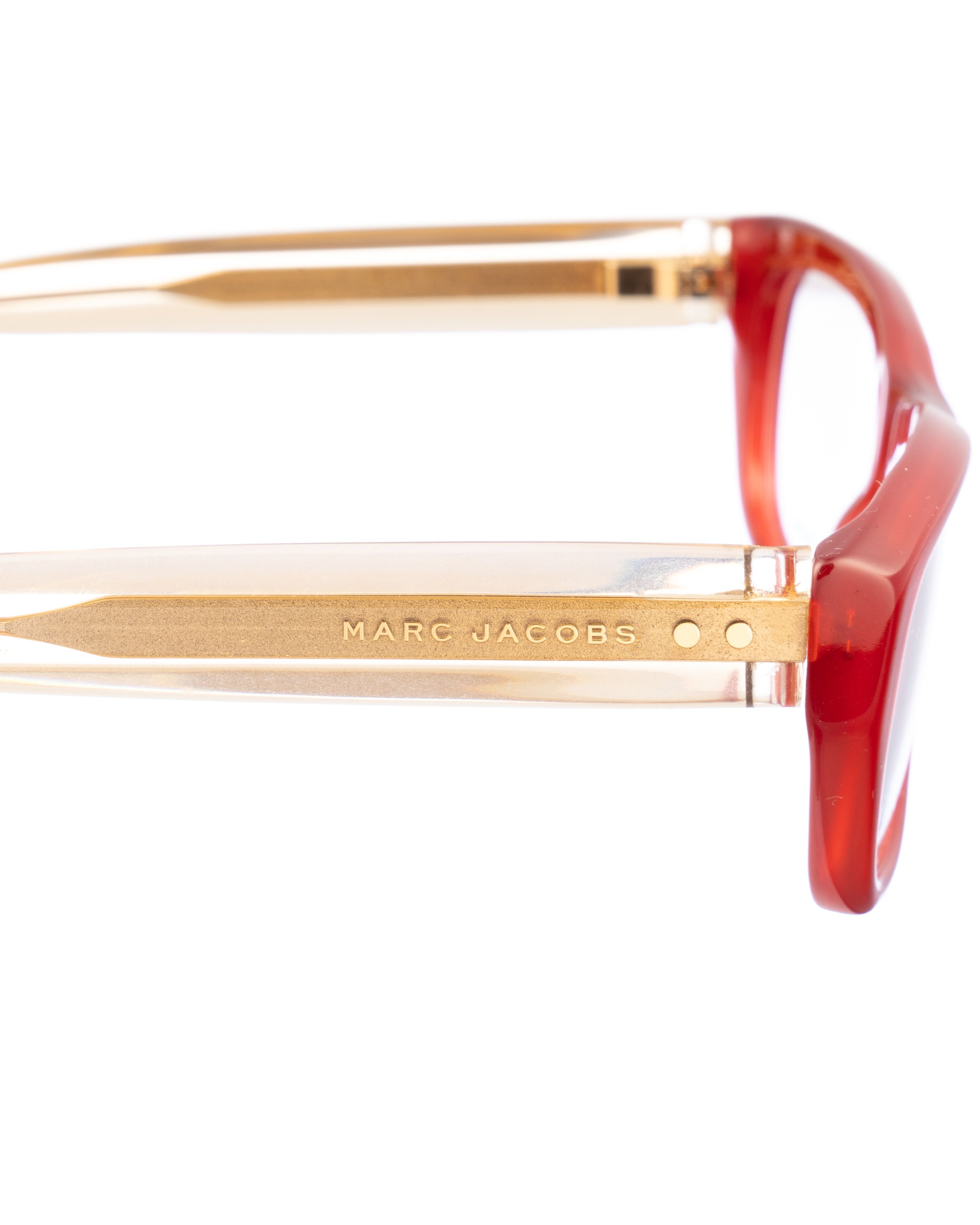 Marc Jacobs Marc Jacobs 00s Red and Transarent Plastic Glasses Size ONE SIZE - 3 Thumbnail