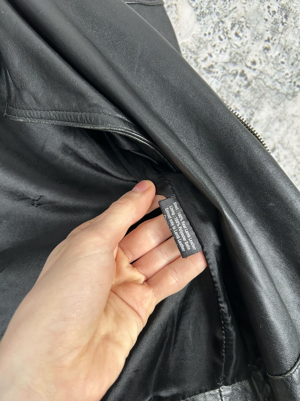 Genuine Leather Vintage Black Biker Genuine Leather Jacket Ramones Grunge Size XL / US 12-14 / IT 48-50 - 10 Thumbnail