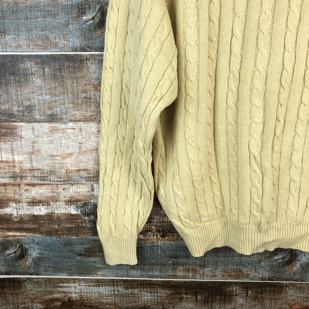 Vintage DLL Rama japan vintage Yellow Cardigan Knitwear #C046 Size US L / EU 52-54 / 3 - 15 Thumbnail