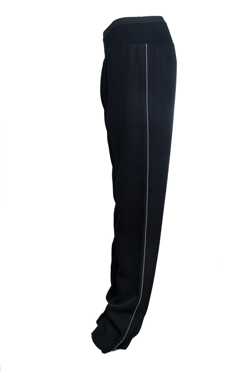Haider Ackermann Haider Ackerman, black pantalon with white trim Size 27" / US 4 / IT 40 - 2 Thumbnail