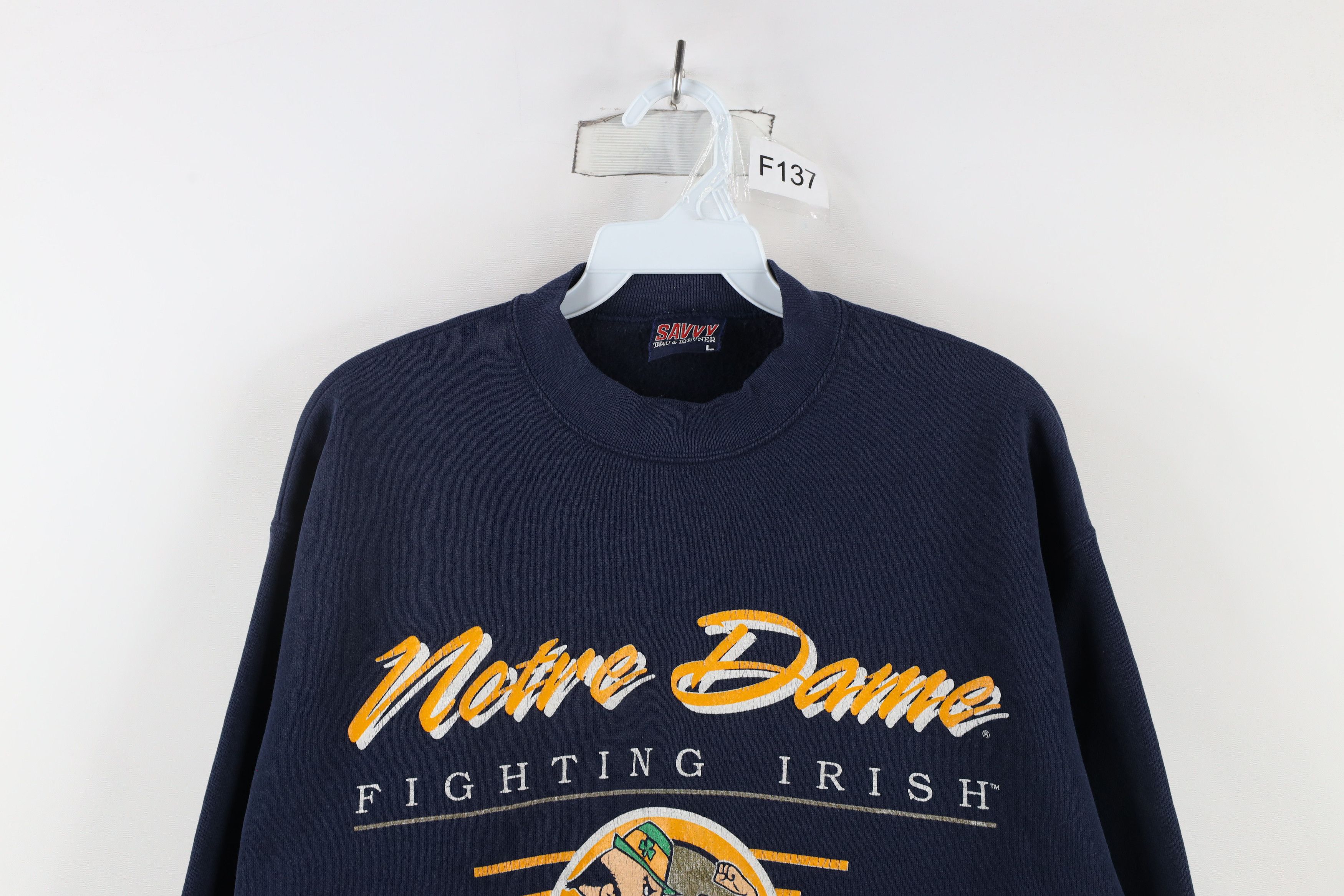 Vintage Vintage 90s Spell Out Notre Dame University Sweatshirt USA Size US L / EU 52-54 / 3 - 2 Thumbnail