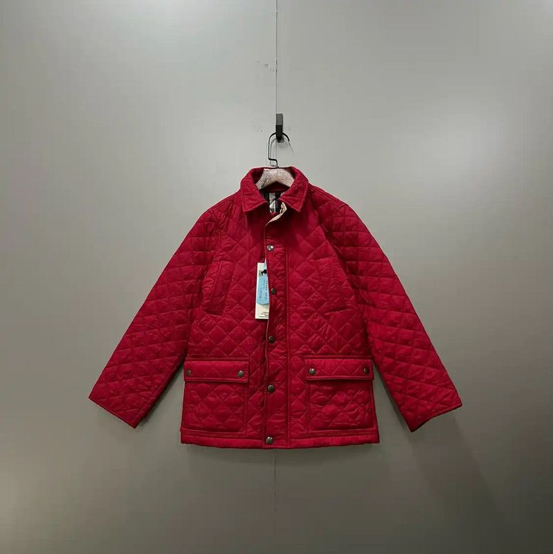 Burberry Red Quilted Cotton Jacket for Women