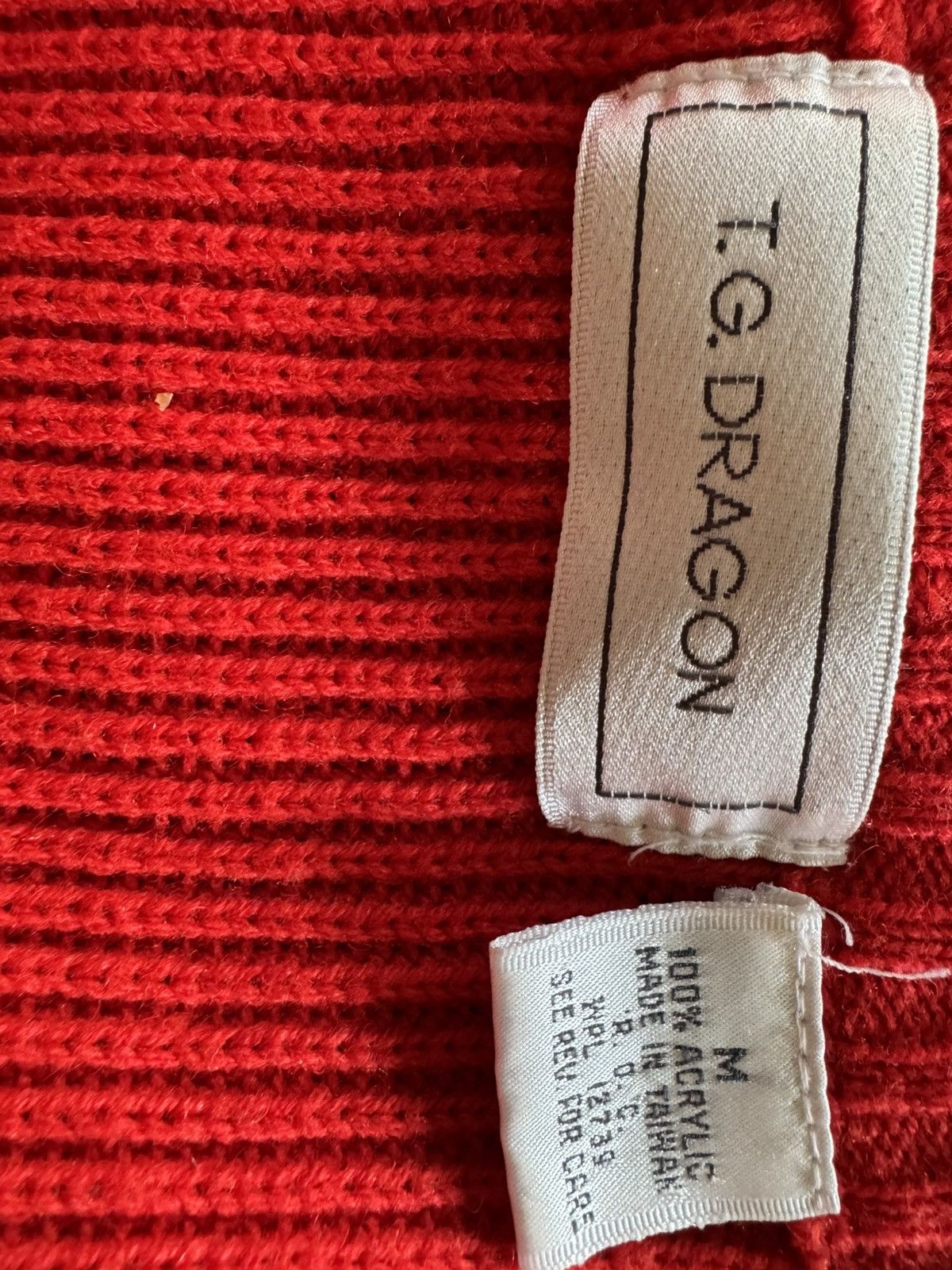 Other Tg Dragon chunky M womens red knit sweater cardigan Size M / US 6-8 / IT 42-44 - 4 Thumbnail
