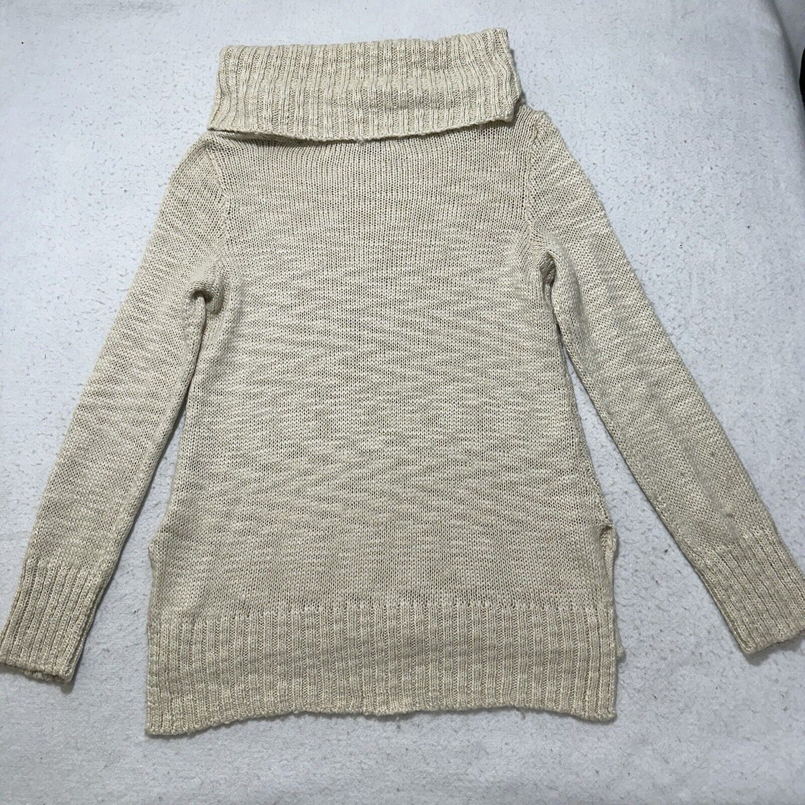 H&M H&M Medium Cowl Neck Wool Blend Pullover Sweater Beige Knit Size M / US 6-8 / IT 42-44 - 10 Thumbnail