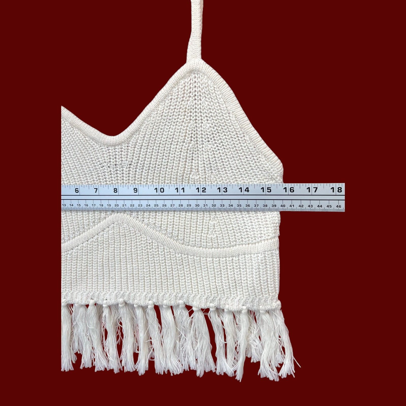 Other Wild Fable - Women's Knitted Tank Top Camisole - Off-White - Size XL / US 12-14 / IT 48-50 - 4 Thumbnail