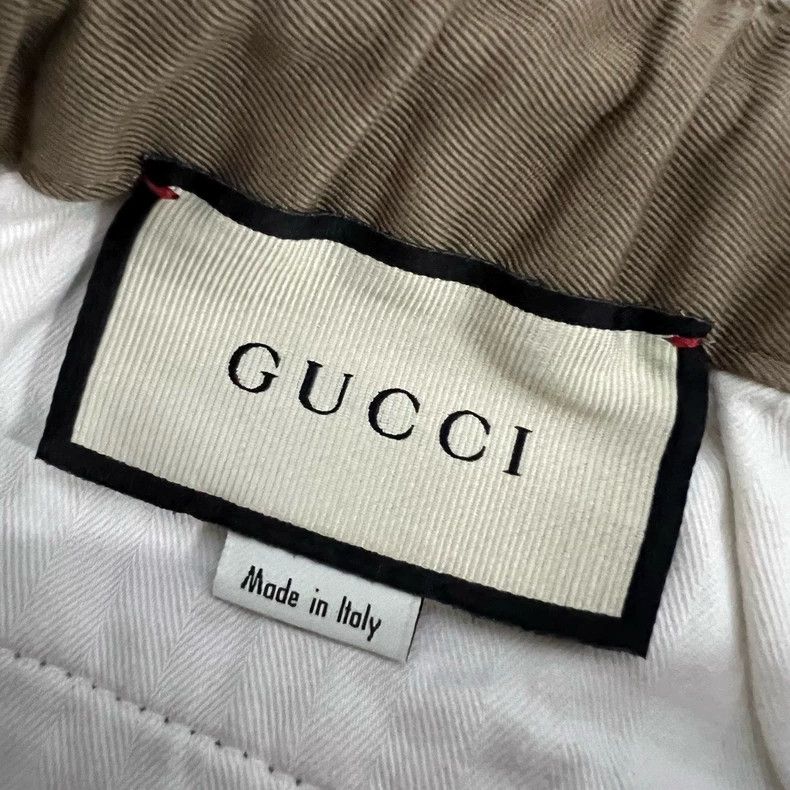 Gucci Gucci Khaki side striped GG trousers 2502-Nextarrow Size US 30 / EU 46 - 3 Thumbnail