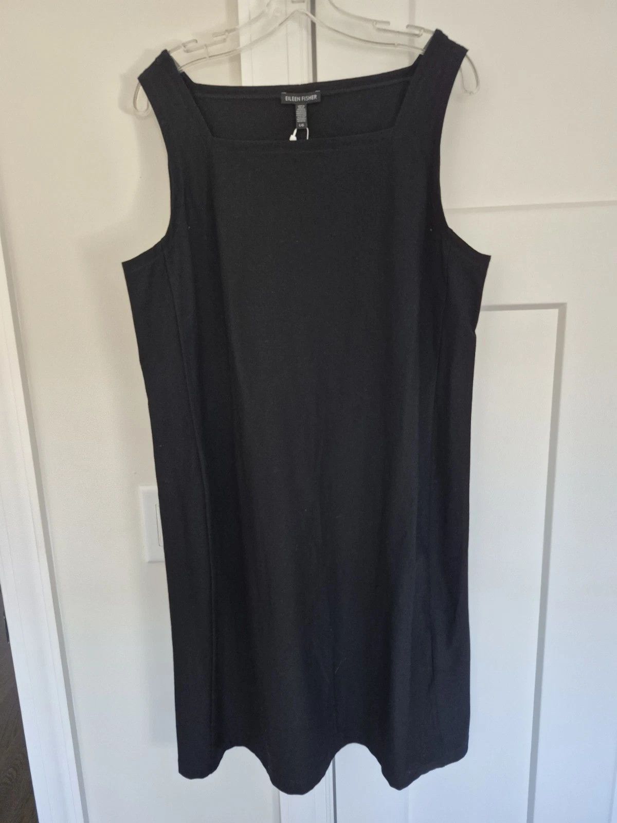 Eileen Fisher Dress Washable Crepe Sleeveless Pullover Gift Minimalist Size L / US 10 / IT 46 - 2 Thumbnail