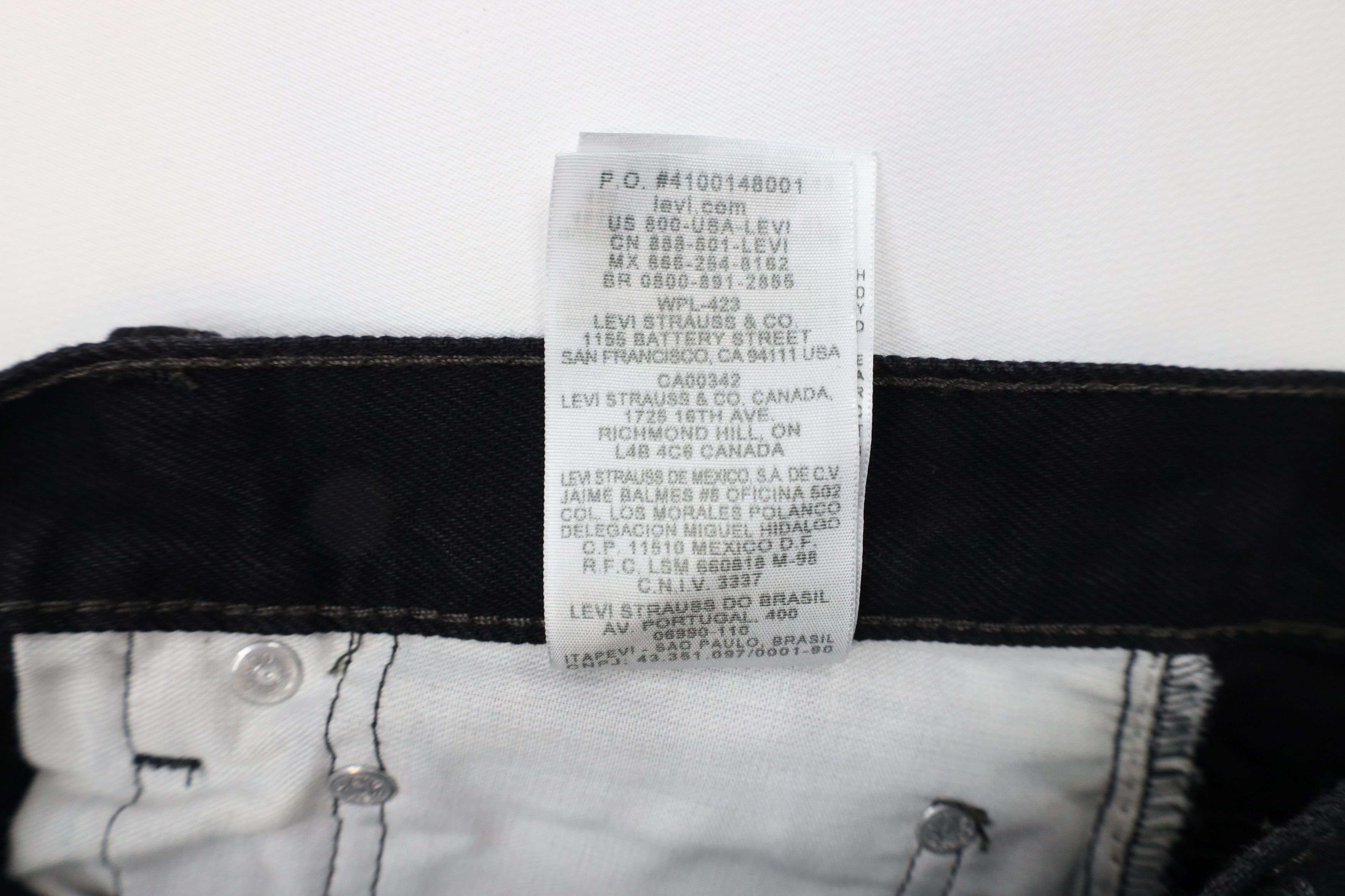 Levi's × Vintage Vintage Y2K Levis 550 Relaxed Fit Denim Jeans Black Cotton Size US 36 / EU 52 - 8 Thumbnail