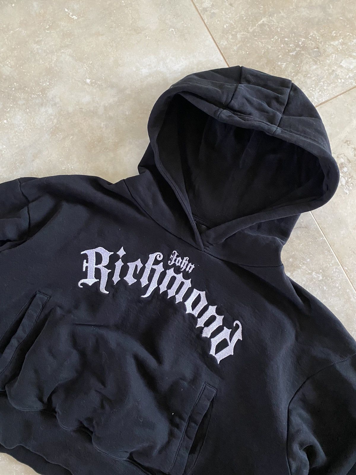John Richmond Vintage Jonh Richmond Y2K Baggy Hoodie Tribal Boxy Size L / US 10 / IT 46 - 3 Thumbnail