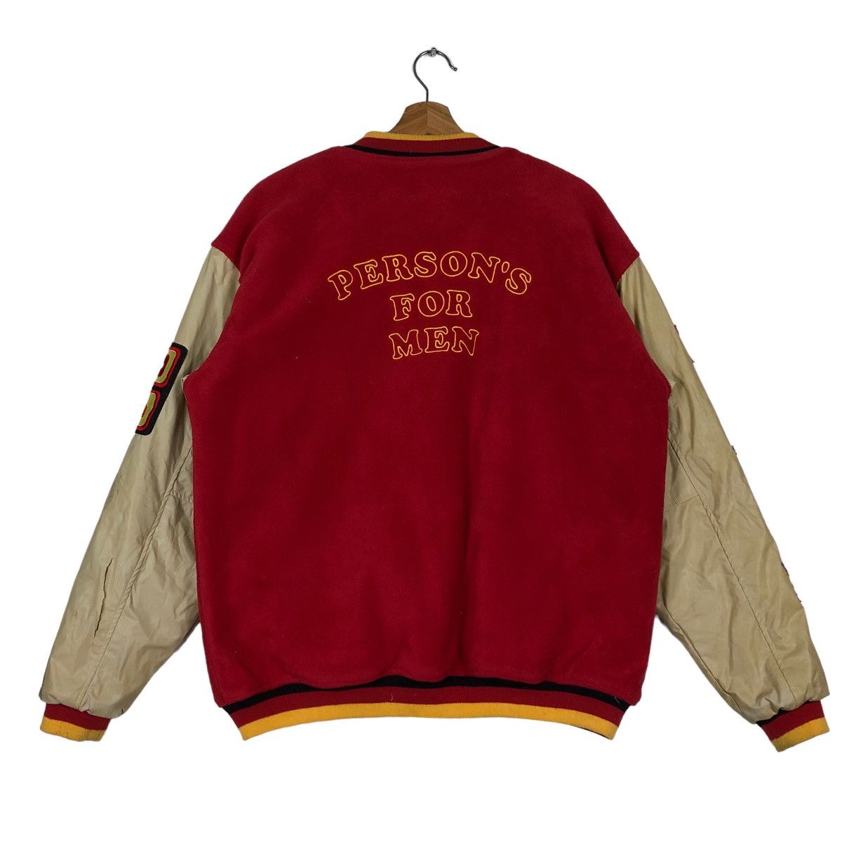 Japanese Brand 🔥Person For Men Varsity Jacket Big Logo Spell Out Size US L / EU 52-54 / 3 - 8 Thumbnail