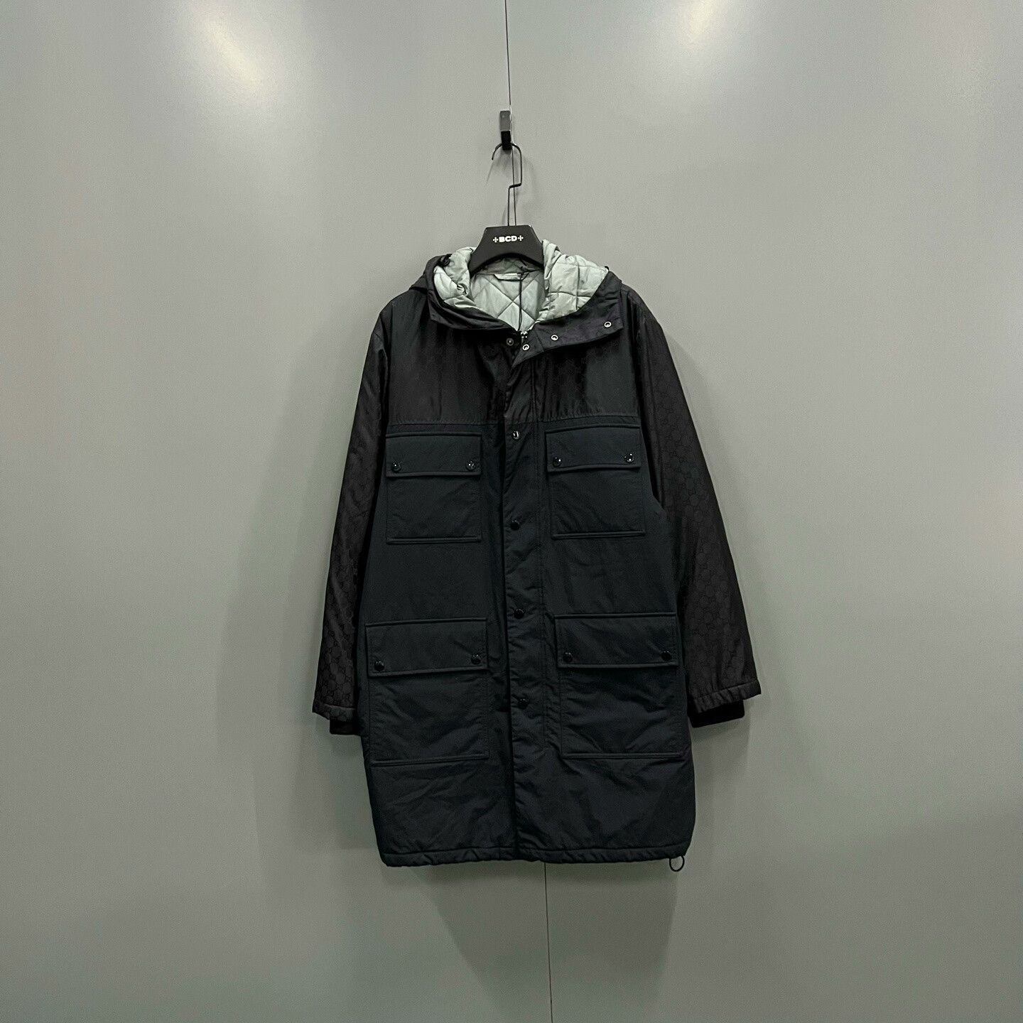 Gucci Gucci Black Multi-Pocket Hooded Coat Size US S / EU 44-46 / 1 - 1 Thumbnail