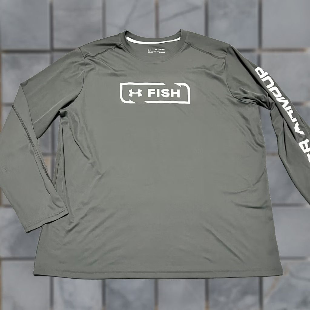 Under Armour Under Armour Shirt Mens XXL Gray Long Sleeve Fishing Shirt Performance ISO Chill Size US XXL / EU 58 / 5 - 1 Thumbnail
