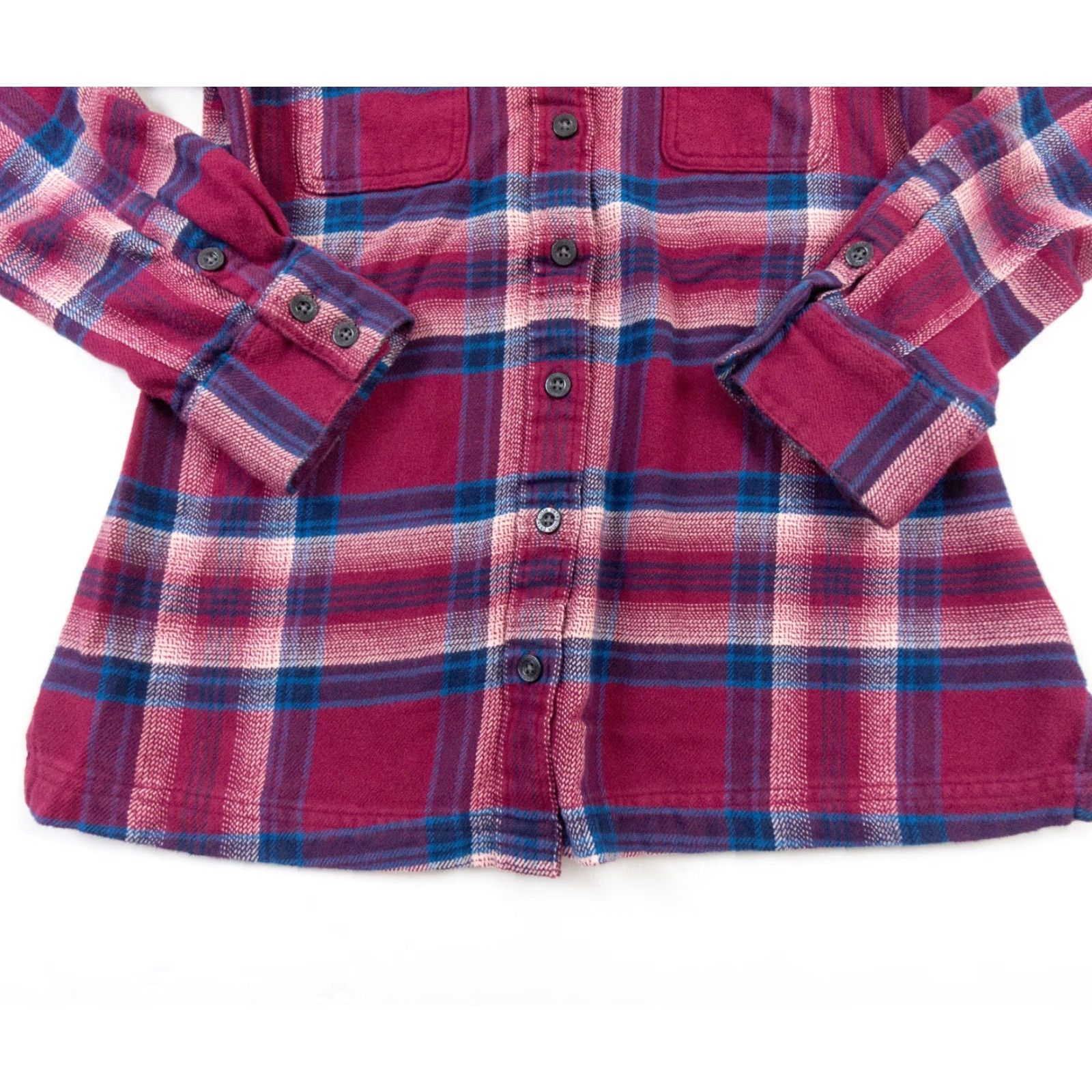 Patagonia Patagonia Women's Long Sleeve Fjord Flannel Red Check Shirt 4 Button-Up Size S / US 4 / IT 40 - 3 Thumbnail