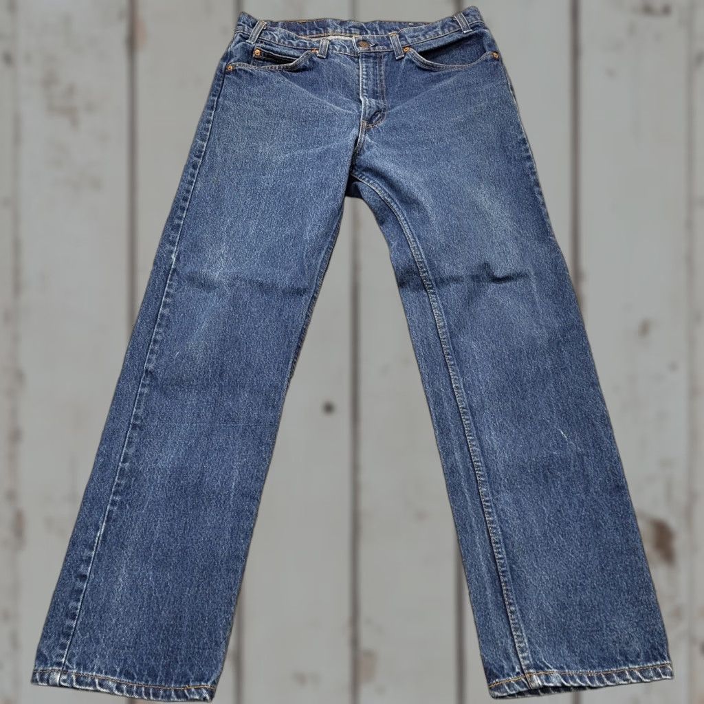 Levi's VINTAGE Levi's 505 Jeans Mens 34x31 Blue Straight Orange Tab 90s Made in USA Denim Size US 34 / EU 50 - 1 Thumbnail