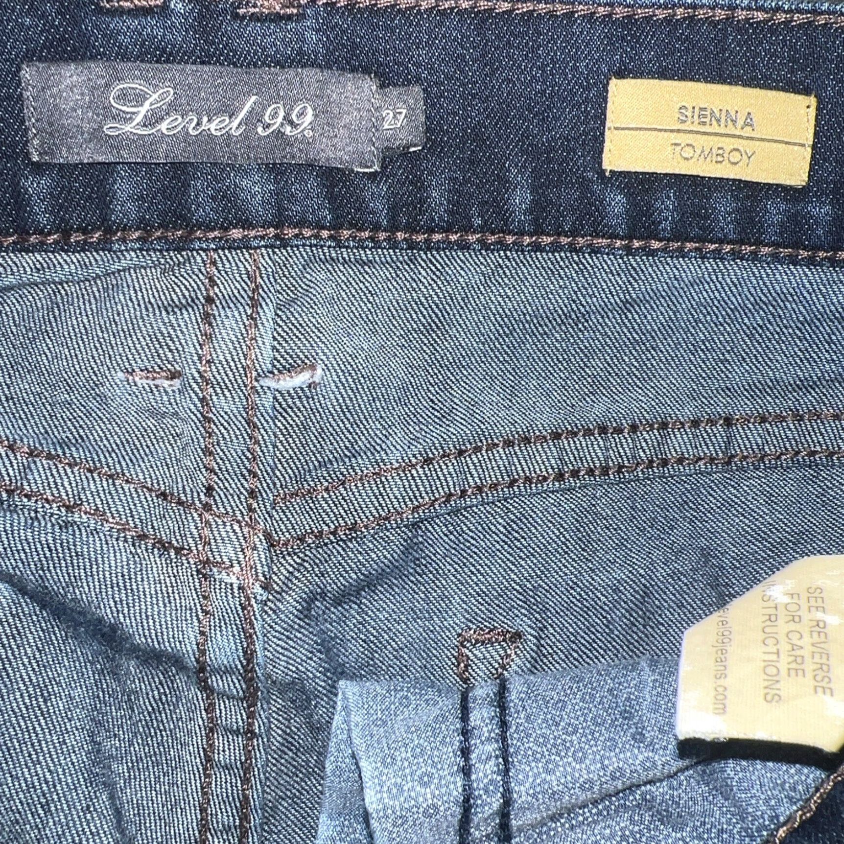 Vintage VINTAGE Level 99 Sienna Tomboy Paint Splatter Jeans Womens 27 x28 Blue Skinny 27 Womens Jeans Size 27" / US 4 / IT 40 - 5 Thumbnail