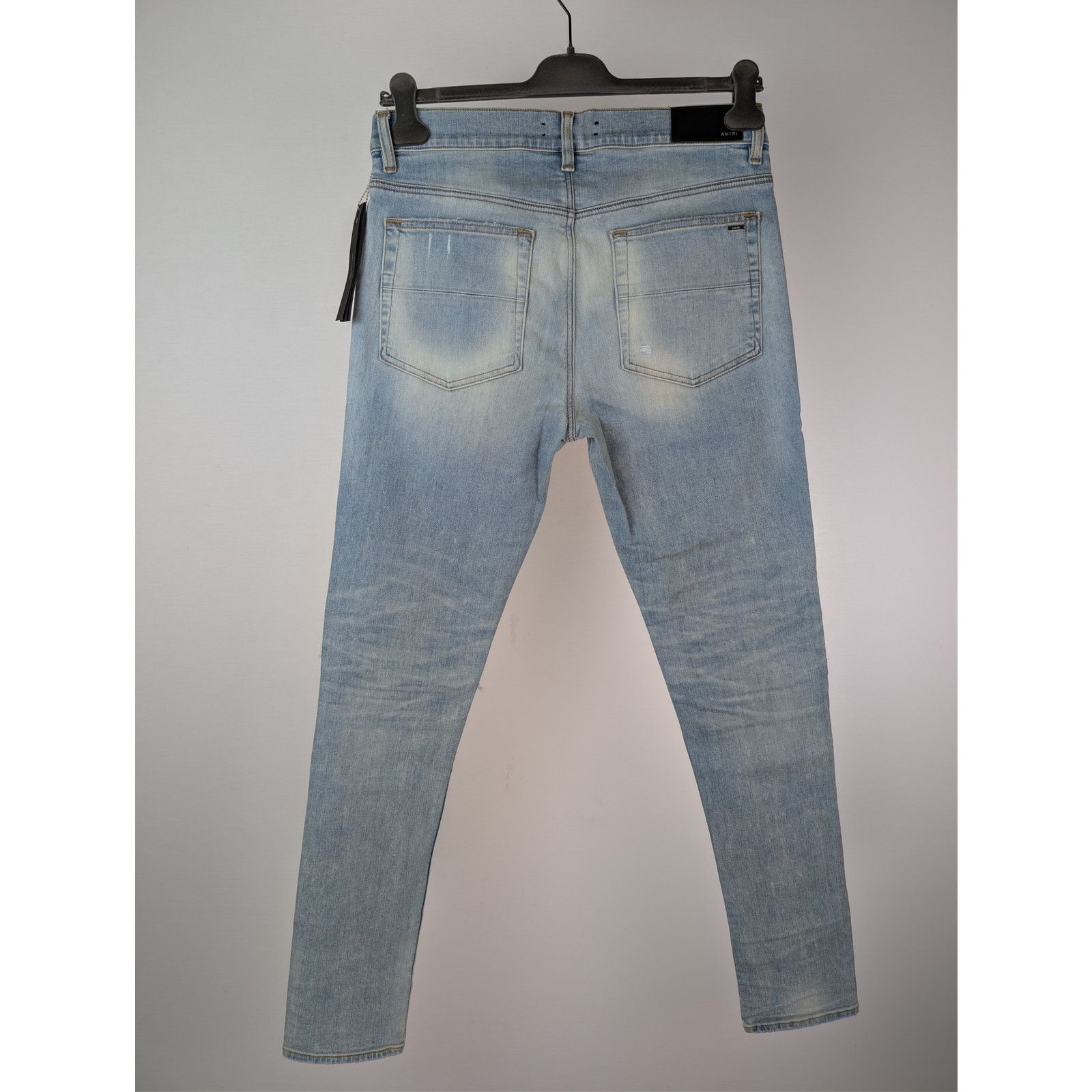 Amiri o1rshd1 Ultrasuede MX1 Denim Jeans in Surf Indigo Blue Size US 33 - 11 Thumbnail