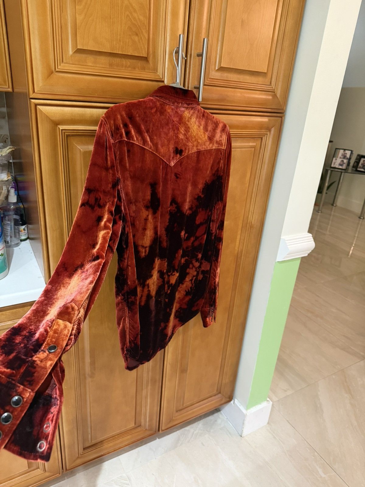 Saint Laurent Paris SS22 Saint Laurent Western Velvet Shirt Size US S / EU 44-46 / 1 - 2 Thumbnail