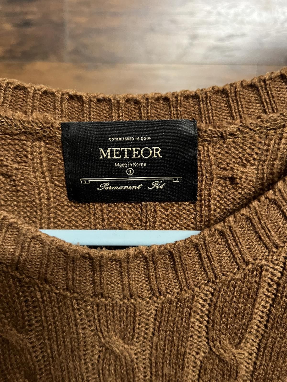 Designer Meteor Cable Knit Sweater Women's - Brown Sweater -L Size XS / US 0-2 / IT 36-38 - 2 Thumbnail