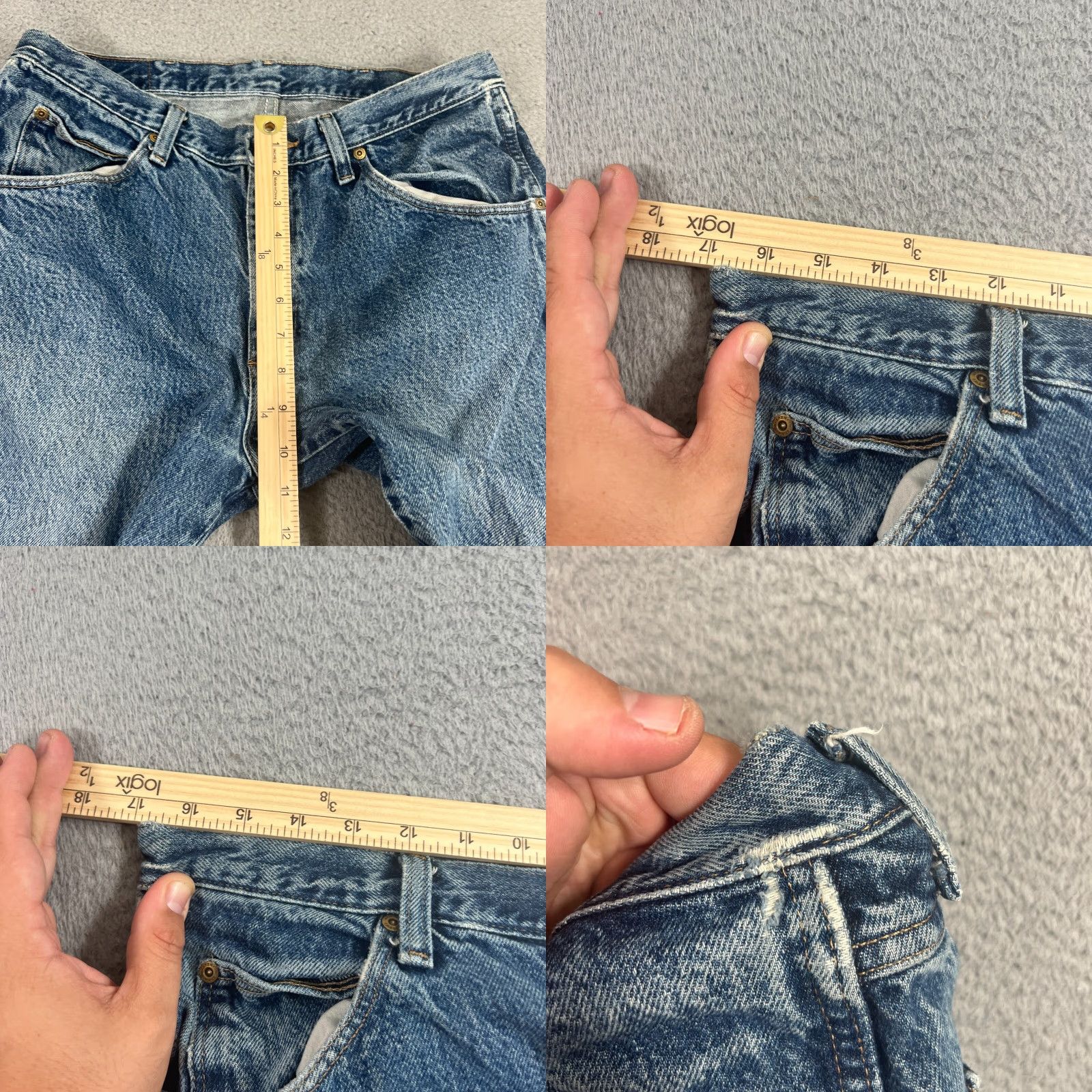 Wrangler Wrangler Jeans Men's 34x30 Denim Relaxed Fit Workwear 5-Pocket USA Distressed 2000s Mens Size US 34 / EU 50 - 8 Thumbnail