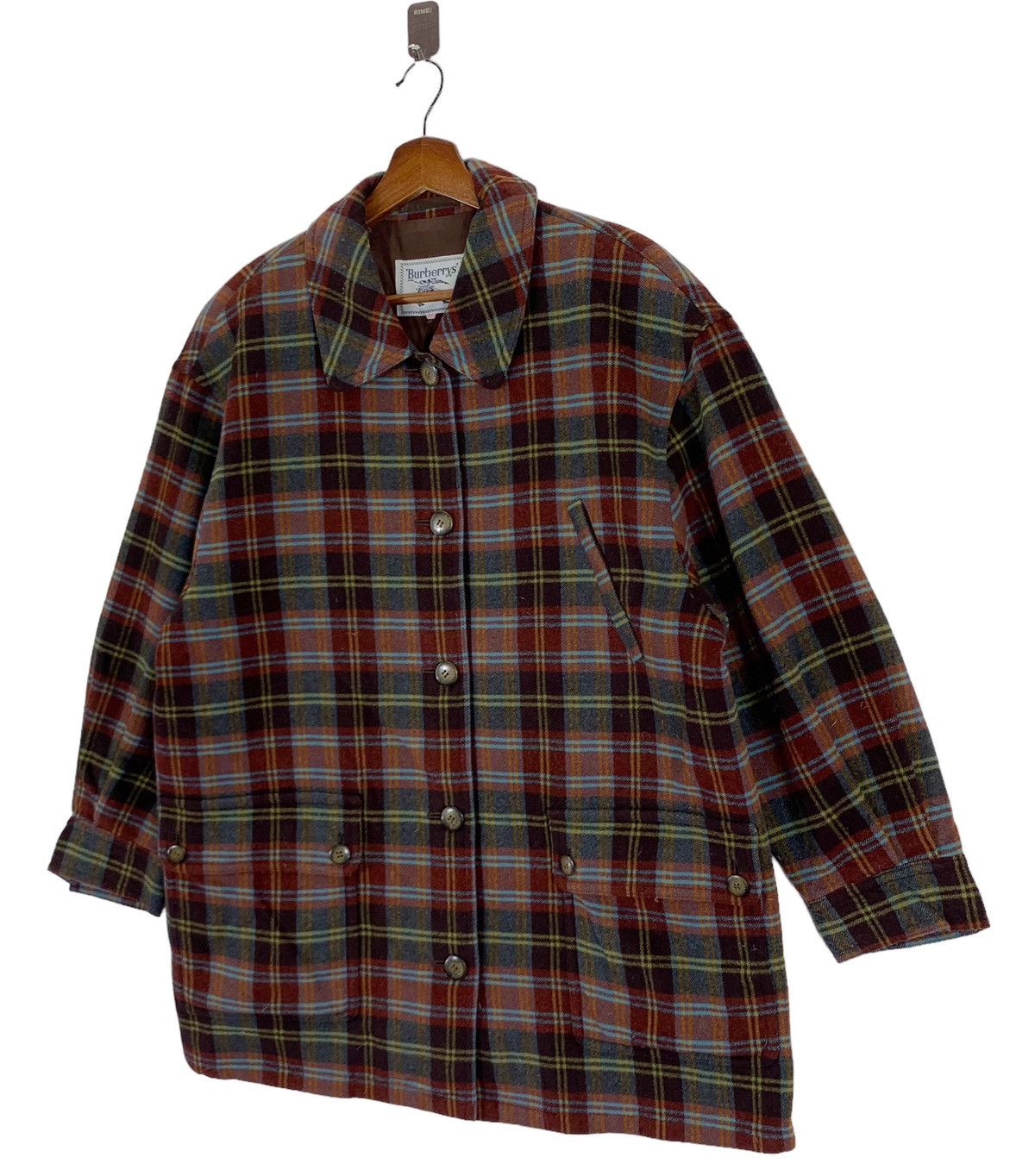Burberry VINTAGE BURBERRY TARTAN WOOL BUTTON JACKET Size US M / EU 48-50 / 2 - 2 Thumbnail