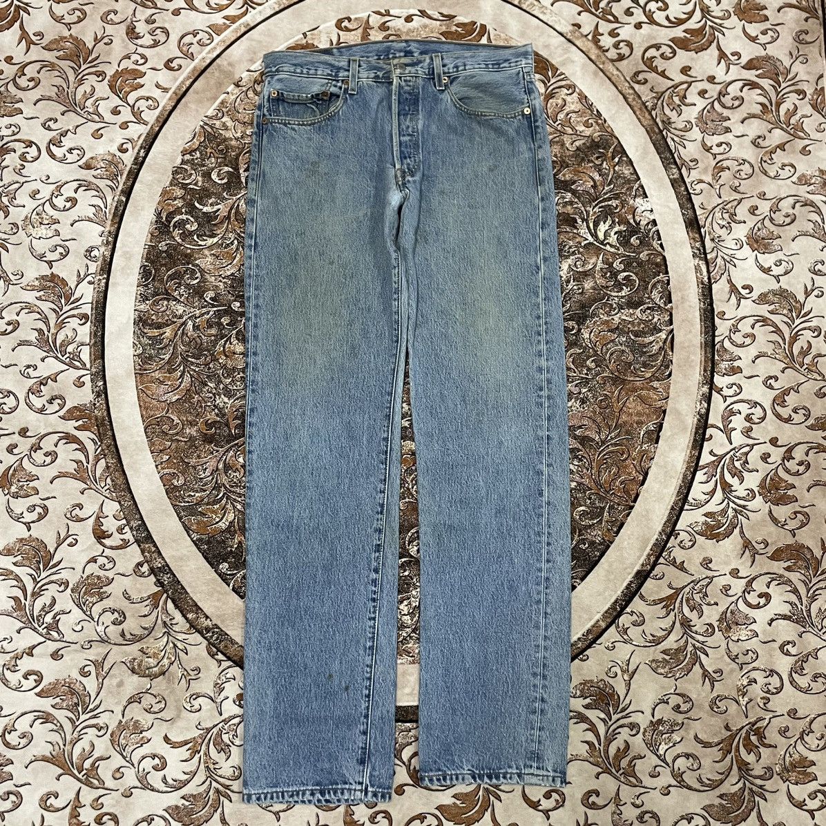 Levi's Vintage Clothing 🔥Vintage Levis 501 Stoned Washed Distress Dirty Denim Jeans Size US 34 / EU 50 - 1 Thumbnail
