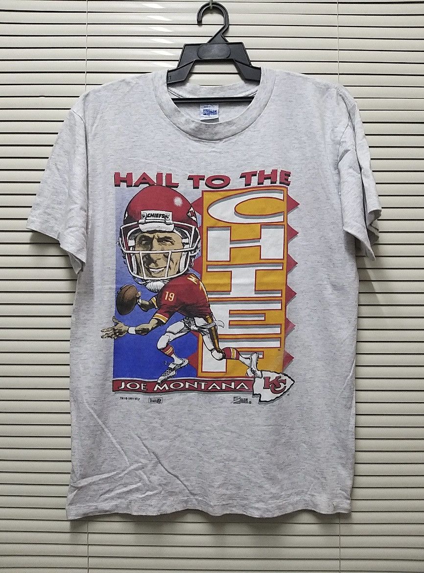NFL VINTAGE 90'S JOE MONTANA CHIEFS NFL 1993 T SHIRT Size US L / EU 52-54 / 3 - 1 Thumbnail