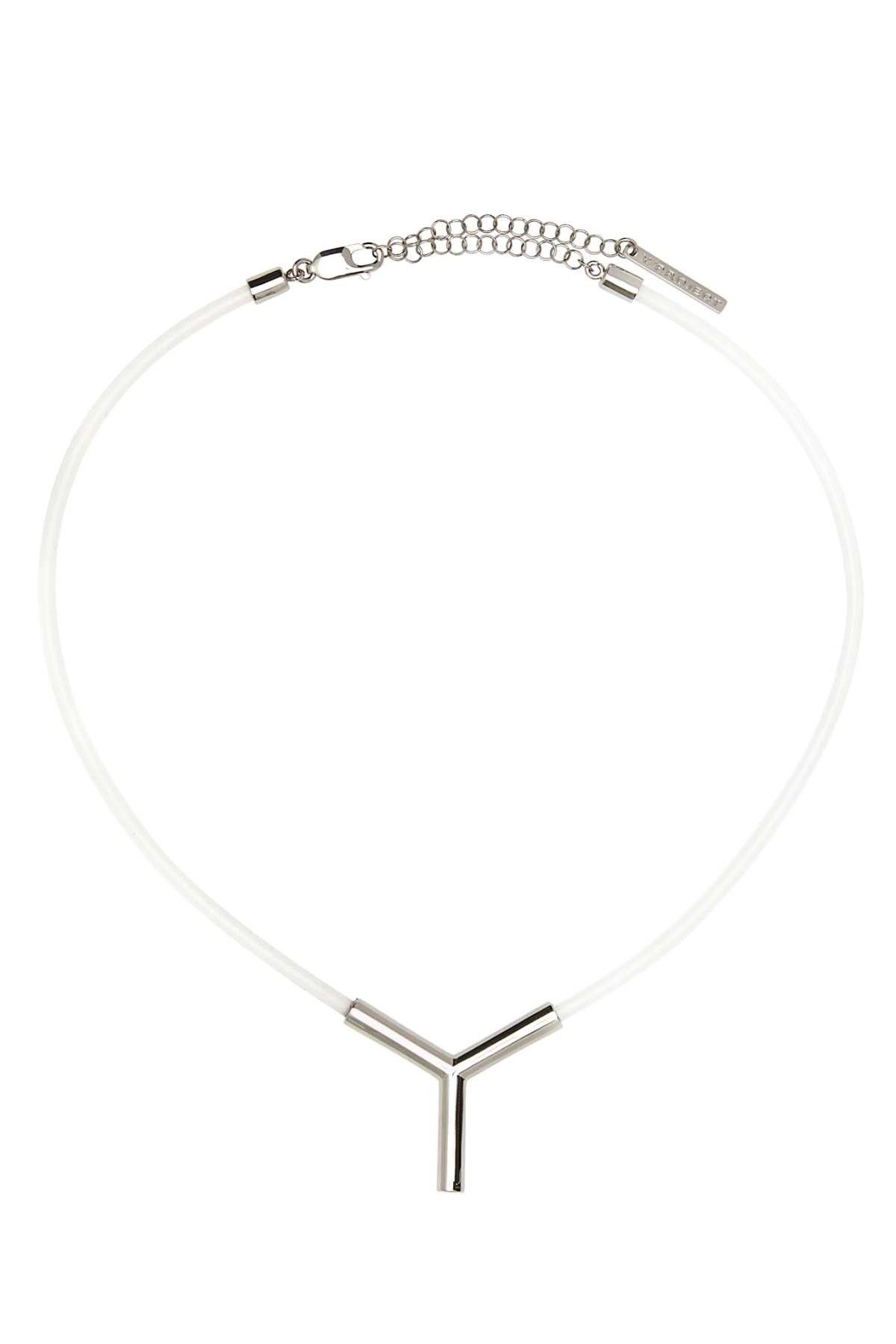 image of Yproject Transparent Pvc Y Necklace in White, Women's