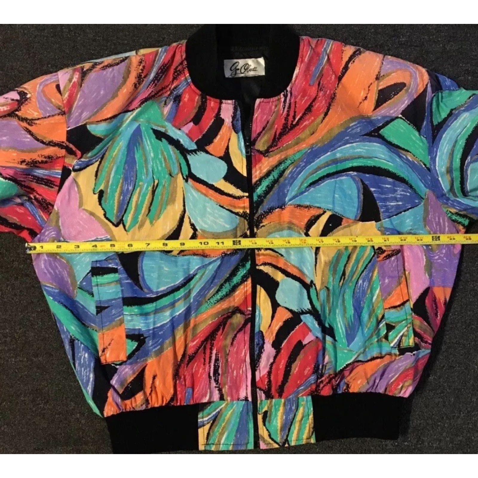 Vintage Vtg 80s Abstract Art AOP Jacket M Boxy Flower Vaporwave Surf Picasso Grunge 90s Size M / US 6-8 / IT 42-44 - 7 Thumbnail
