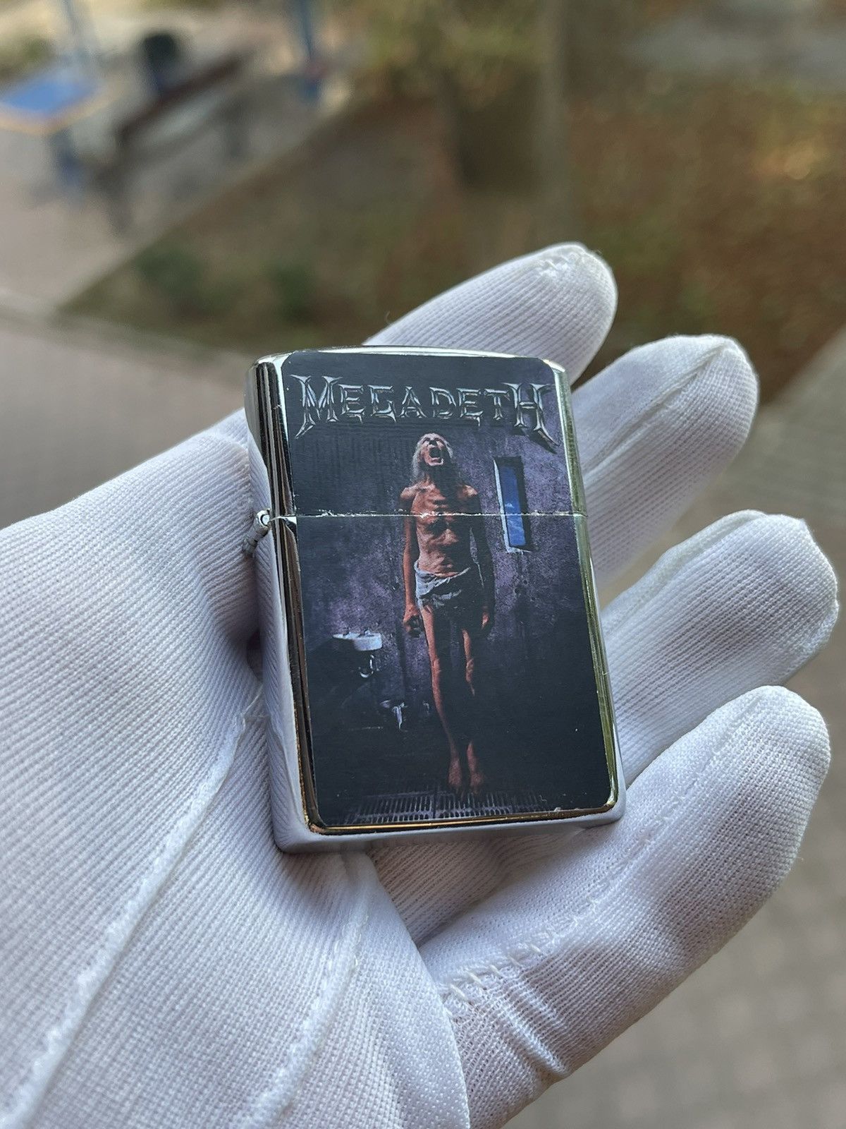 Vintage ☄️Awesome Silver lighter, WORK! Megadeth merch album Size ONE SIZE - 2 Thumbnail